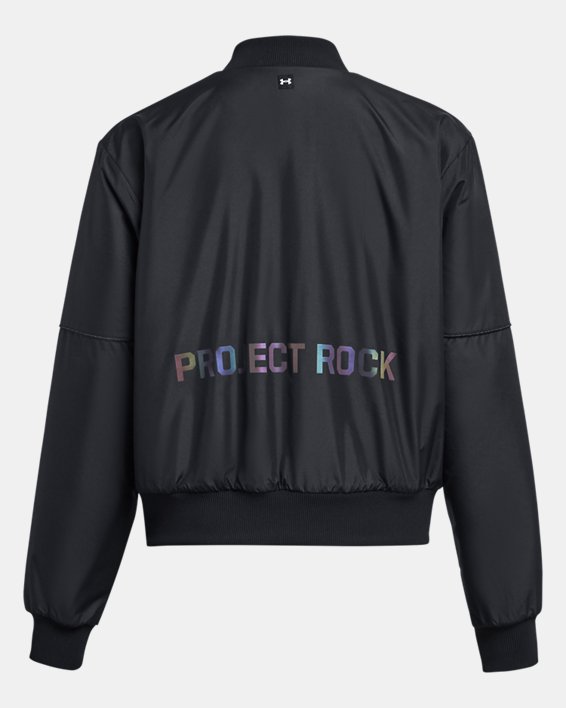 Women's Project Rock Bomber Jacket, Black, pdpMainDesktop image number 7